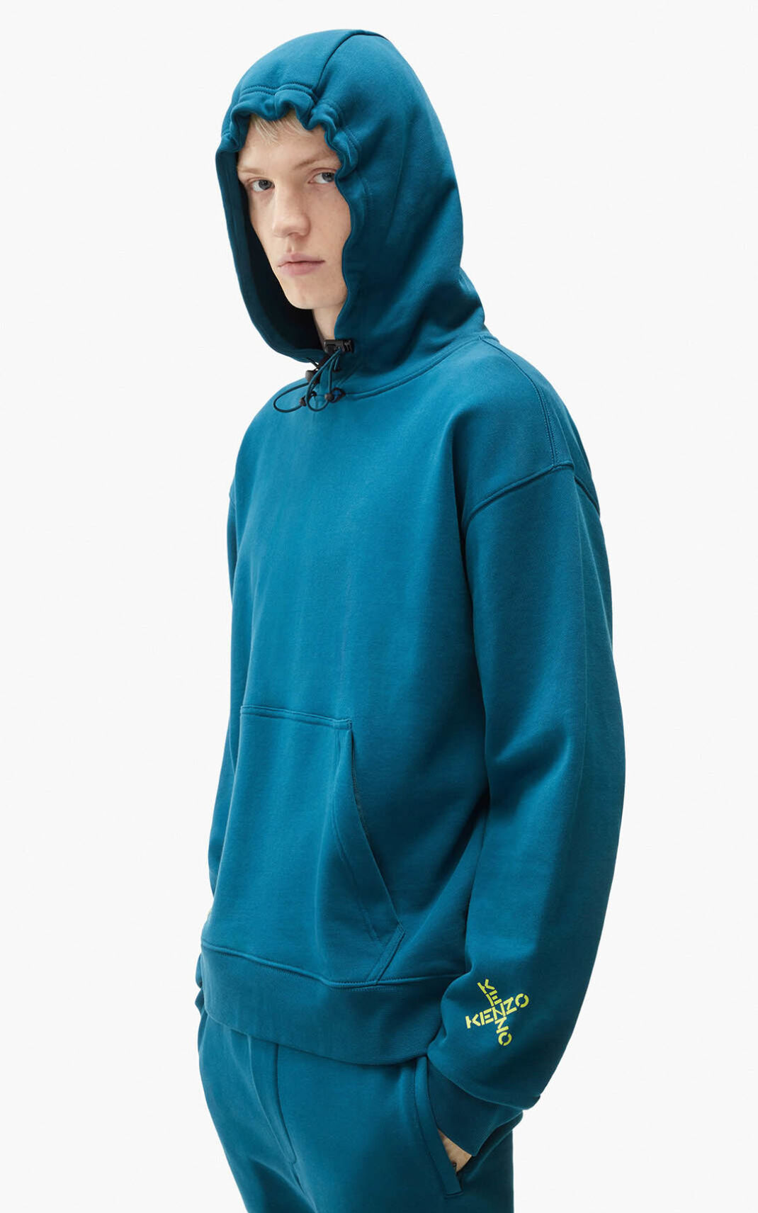 Kenzo Sport Triple X Sudaderas Con Capucha Hombre Azules Oscuro | 5870416-IH